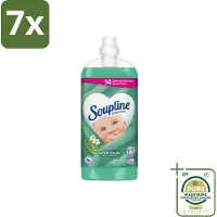 Soupline 7 x - Wasverzachter - Aloë Vera - 56 Wasbeurten - 1.3L - Grootverpakking - Wasverzachter Aloë Vera - Frisse Geur - Zachte Kleding - 14 Dagen Frisheid - Natuurlijke Geur