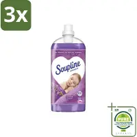 Soupline 3 x - Wasverzachter - Lavendel - 56 Wasbeurten - 1.3L - Grootverpakking - Wasverzachter - Lavendelgeur - Wasgoed Verzachten - Wasverzachter Lavendel - Wasverzachter 56 Wasbeurten