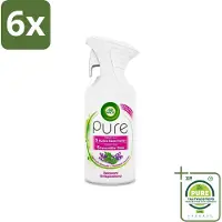 Air Wick Pure - Luchtverfrisser Spray - Essentiële Oliën - Lavendel - 250ml - Voordeelverpakking - 6 stuks - Luchtverfrisser - Lavendelgeur