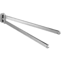 Famanu – Draaibare handdoekenrek, wandgemonteerde opslag organizer, ruimtebesparend met dubbele swivel handdoekstang voor de badkamer