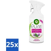 Air Wick 25 x Pure - Luchtverfrisser Spray - Essentiële Oliën - Lavendel - 250ml - Luchtverfrisser - Lavendel - Essentiële Oliën - Ontspanning - Sfeer