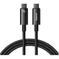 Baseus USB - C - USB C kabel 480Mb/s 240W 2m Wolfraam Goud CAWJ040101 - zwart