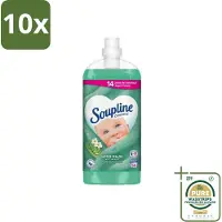 Soupline 10 x - Wasverzachter - Aloë Vera - 56 Wasbeurten - 1.3L - Grootverpakking - Wasverzachter Aloë Vera - Frisse Geur - Zachte Kleding - 14 Dagen Frisheid - Natuurlijke Geur
