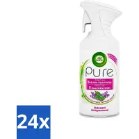 Air Wick 24 x Pure - Luchtverfrisser Spray - Essentiële Oliën - Lavendel - 250ml - Luchtverfrisser - Lavendelgeur - Essentiële Oliën - Aromatherapie - Ontspanning