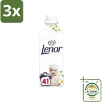 Lenor 3 x - Wasverzachter - Gevoelig - Milde Geur - 41 Wasbeurten - Grootverpakking - Wasverzachter - Gevoelige Huid - Hypoallergenisch - Frisheid - Zachtheid