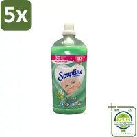 Soupline 5 x - Wasverzachter - Aloë Vera Concentraat - 77 Wasbeurten - Grootverpakking - Wasverzachter - Aloë Vera - Wasverzachter Concentrat - Zachte Kleding - Frisse Geur