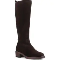 Hush puppies Antonia Lange Suède Dames Chocolade Hak Kniehoge Laarsjes