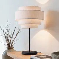 LumenXL Moderne tafellamp Masa met linnen kap