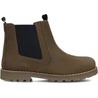 Tommy Hilfiger suède enkelboots met profielzool - kaki Groen Jongens Nubuck - maat 29