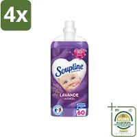 Soupline Wasverzachter Lavendel 1350 ml - Voordeelverpakking - 4 stuks - Langdurige geur - Wasverzachter lavendel