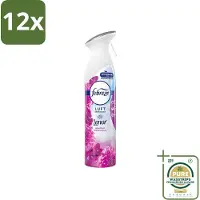 Febreze Amethist Luchtverfrisser Spray - Frisse Bloemen Geur - 300ml - Voordeelverpakking - 12 stuks - - Amethyst