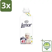 Lenor 3 x - Wasverzachter - Gevoelig - Milde Geur - 41 Wasbeurten - Grootverpakking - Wasverzachter - - Gevoelige Huid - Milde Geur - Langdurige Frisheid