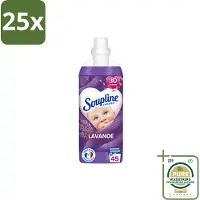 Soupline 25 x - Wasverzachter - Lavendel - 45 Wasbeurten - 1L - Grootverpakking - Wasverzachter - Wasgoed Verzorgen - Wasresultaat - Wasmachine - Wasverzachter Lentebloesem