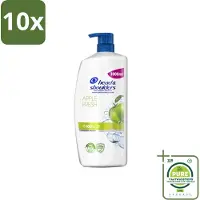 Head & shoulders 10 x - Anti-Roos Shampoo - Apple Fresh - Pompflacon - 1000 ml - Grootverpakking - Anti-Roos Shampoo - Roos Shampoo - Hoofdhuidverzorging - Haarverzorging - Apple Fresh