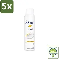 Dove 5 x Original - Deospray - Anti-Transpirant - 150 ml - Grootverpakking - Deodorant - - Antitranspirant - Langdurige Bescherming - Hydraterende Crème