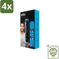 Braun - Trimset - 7-in-1 - 1 Trim Apparaat - 6 Opzetstukken - Voordeelverpakking - 4 stuks - Trimset - 7-in-1 trimmer