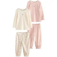 Next - Meisjes - Set van 2 ajourgebreide joggingpyjama's - Roze