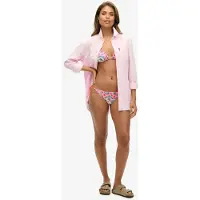 Superdry Dames Roze bikinibroekje met bandjes aan de zijkanten (XS), Strandkleding, Gerecycled polyester, Duurzaam W3010404A
