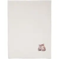 Clayre & Eef Plaid 130*160 cm Meerkleurig Polyester Rechthoek Katten Deken Kleed Dekentje