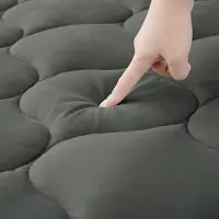 Famanu – Matrastopper van 160 x 200 cm, zachte matrasbeschermer met diepe zakken, machinewasbaar, donkergrijs, ideaal voor extra comfort en bescherming van uw matras