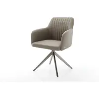 DELIFE Draaistoel Greg-Flex echt leer mud kruisframe breed grafiet 360° draaibaar rocker-functie pocketveer kern
