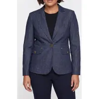 Guess Marciano GUESS Blazer With Flap Poc Dark Wash Maat: 42 | Spijkerjassen Outlet | Dames | Blauw