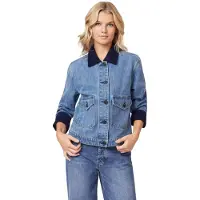Scotch & Soda Cropped Chore Jacket French Laundry Maat: XL | Spijkerjassen Outlet | Dames | Blauw