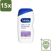 Sanex 15 x - BiomeProtect Dermo - Douchecrème - Reactieve Huid - 400 ml - Grootverpakking - Reactieve Huid - Kalmerende Douchecrème - Huidbarrière - Dermatologisch Getest - Huidverzorging
