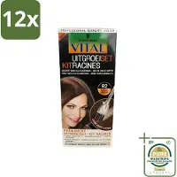 Schwarzkopf Vital - Haarverf - Uitgroeiset - R2 Goudbruin - 60 ml - Voordeelverpakking - 12 stuks - Goudbruin haar - Haarkleur