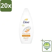 Dove 20 x Fruity Nourish - Douchegel - Sulfaatvrij - 250 ml - Grootverpakking - Douchegel - - Fruity Nourish - Hydraterend - Voedend