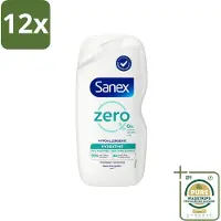 Sanex Zero % - Douchegel - Hydrateert - Alle Huidtypes - 400 ml - Voordeelverpakking - 12 stuks - Douchegel zonder sulfaten - Douchegel zonder kleurstoffen