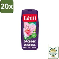 Tahiti 20 x - Douchegel - Orchidee - 100% Vegan - 300 ml - Grootverpakking - Douchegel Orchidee - Orchidee Geur - Hydraterende Douchegel - Verzorgende Douchegel - Bloemige Geur