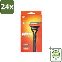 Gillette - Fusion 5 - Scheermesje - Ergonomisch ontwerp - 2 Extra Navulmesjes - Voordeelverpakking - 24 stuks - Scheerapparaat - Fusion5