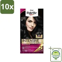 Palette 10 x Poly - Haarverf - Zwart 900 - 115ml - Grootverpakking - Haarverf - Zwarte Haarkleur - Permanente Haarkleuring - Arganolie - Grijsdekking