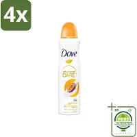 Dove - Deospray - Passievrucht & Citroengras - 150 ml - Voordeelverpakking - 4 stuks - Deodorant - Anti-transpirant