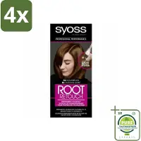Syoss - Haarverf - Uitgroeiset - R2 Goud Bruin - 1 Haarkleuring - Voordeelverpakking - 4 stuks - Haarverf - Uitgroei