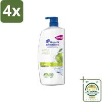 Head & shoulders - Anti-Roos Shampoo - Apple Fresh - Pompflacon - 1000 ml - Voordeelverpakking - 4 stuks - Hoofdhuidverzorging - Haarverzorging