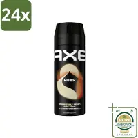 Axe - Deodorant Bodyspray - 48hrs Fresh - Musk - Patchouli & Fougere - 150 ml - Voordeelverpakking - 24 stuks - Musk - Patchouli
