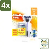 Gillette Fusion 5 - Scheermesje - Ergonomisch ontwerp - 2 Extra Navulmesjes - Voordeelverpakking - 4 stuks - Fusion5 - Scheermesjes mannen