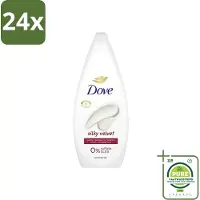 Dove Silky Velvet - Douchegel - Sulfaatvrij - 250 ml - Voordeelverpakking - 24 stuks - Douchegel -