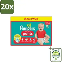 Pampers 20 x - Baby-Dry Pants - Luierbroekjes - Maat 4 (9-15 kg) - Extra Droog - 90 Luiers - Grootverpakking - Baby-Dry - Luierbroekjes - Babyluiers - Luiermaat 4 - 9-15 Kg