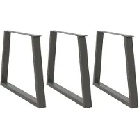 vidaXL Eettafelpoten 3 st V-vormig 90x(72-73,3) cm staal antraciet