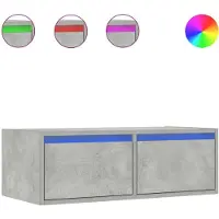 vidaXL Tv-meubel met LED-verlichting 75x35,5x25 cm betongrijs