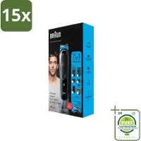 Braun 15 x - Trimset - 7-in-1 - 1 Trim Apparaat - 6 Opzetstukken - Grootverpakking - Baardtrimmer - Scheerapparaat - Trimset - 7-in-1 Trimmer - Oplaadbare Trimmer