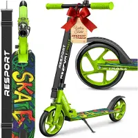 RE:SPORT Citystep voor Kinderen & Volwassenen - Kinderstep - Step met Grote Wielen 200mm - Inklapbaar & Verstelbaar - Tot 100kg - Inclusief Bel & Draagriem - Kickscooter