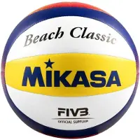 MIKASA - "Beach Classic" Volleybalset PP7739 (5-delig) (Wit/Blauw/Geel)