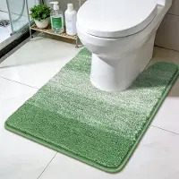 Famanu – WC-mat met uitsparing, 50 x 60 cm, superzacht en dik toilet-tapijt van microvezel, antislip en wasbaar, absorberend en sneldrogend badtapijt voor het toilet