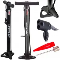 Dunlop Vloerfietspomp - Universeel met kogelpunten & adapters