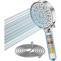 OEM Handdouche met 6 spuitpatronen - Waterbesparend - Filter met 20 lagen - Geschikt voor hard water - Verwijdert restchloor, bacteriën en zware metalen