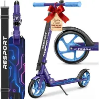 RE:SPORT Citystep voor Kinderen & Volwassenen - Kinderstep - Step met Grote Wielen 200mm - Inklapbaar & Verstelbaar - Tot 100kg - Inclusief Bel & Draagriem - Kickscooter